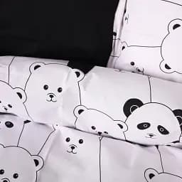 Підковдра MirSon Ranforce Elite 17-4849 White bear 110 x 140 см чорно-біла (2200009584329)