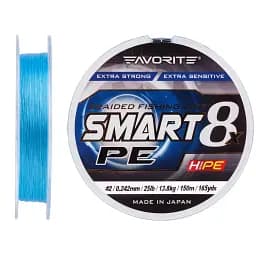 Шнур Favorite Smart PE 8x 150м (sky blue) 2/0.242 мм 25 lb/13.8 кг