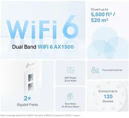 MESH-система TP-Link Mesh-система Deco X10 (3-pack) (Deco-X10-3-pack) - мініатюра 6