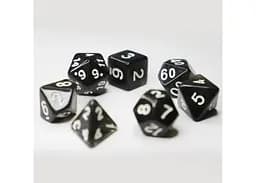 Набір кубиків Transparent 7 Dice Set - Black , 7 шт. (g7dtran10) - мініатюра 4