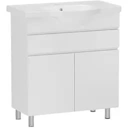 Тумба для підлоги RJ Iris-XO з умивальником RJ Lotus RZJ201 65 см Білий RJFU034-0165WHSET(RJFU034-0165WH + RZJ201) Білий