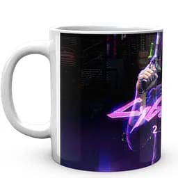 Кружка GeekLand Cyberpunk 2077 Киберпанк 2077 Постер с розовым названием CY 02.570 330 мл белая