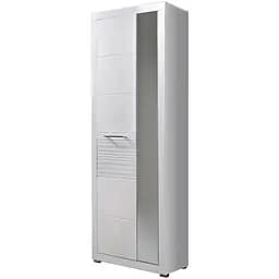 Шкаф-пенал с зеркалом ВМК Флеймс REG1L1D/20/7 Белый/Белый глянец (GRB-1681)