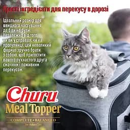 Ласощі Inaba Churu Meal Topper для котів кремовий мус в стіках з куркою та сиром 4х14 г - мініатюра 3