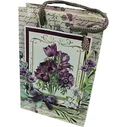 Пакет подарунковий паперовий 8х12х3.5 см 12 шт.