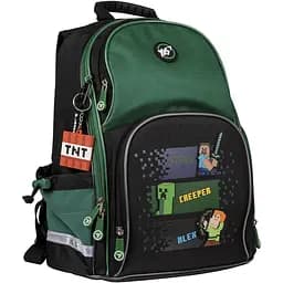 Рюкзак школьный полукаркасный YES - Minecraft цвет зеленый YES ЦБ-00254109