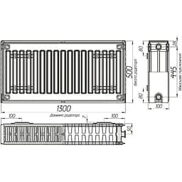 Радіатор сталевий панельний OPTIMUM 22 500x500 мм білий (13165) - мініатюра 2