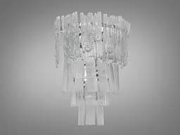 Класичне бра з кришталю під дві лампи, колір хром