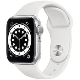 Смарт-годинник Apple Watch Series 6 GPS 44mm Silver Aluminum Case with White Sport Band (M00D3) [50381]