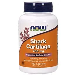 Акульий Хрящ Now Foods Shark Cartilage 750 мг 100 капсул