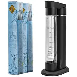 Сифон для газування води Soda@home Mercurius 7006 +  2 балони чорний