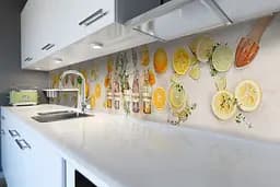 Кухонний фартух Цитруси та Трави для кухні наклейка Прованс Апельсини Помаранчевий 65х250 см Happy Pocket Z180517 - мініатюра 6