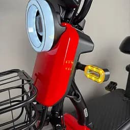 Електровелосипед EVOBIKE Nova S 500W 48V 12Ah з 2 сидіннями, корзиною та поворотниками, простий і надійний, для міста і села, червоного кольору - мініатюра 13