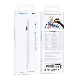 Стілус Borofone BG101 Active capacitive pen with digital display for iPad White - мініатюра 2
