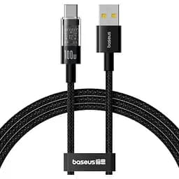 Кабель Baseus Gem USB-A to USB-C 100w 1m Black (P10373002111-00) [155565]