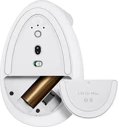 Миша бездротова Logitech Lift for Mac Vertical Ergonomic White (910-006477) - мініатюра 4