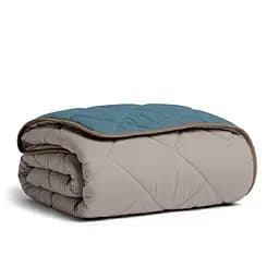 Покрывало стеганое двустороннее Cosas TAUPE STONE на кровать и диван 110х140 см кофе (Blanket_84Quartz_68Sky_kt_15Espresso_110x140)