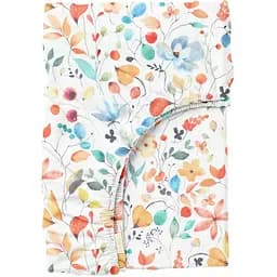 Простирадло Cosas на резинці 100х200 aquarelle flowers, помаранчевий (FlowersAquaColorful_100x200x20)