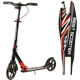 Самокат Best Scooter Черно-красный 000255864