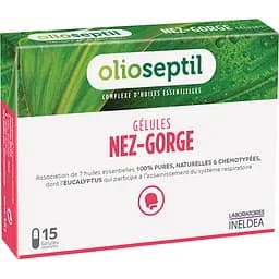 Комплекс Olioseptil Ніс - Горло 7 ефірних олій 15 капсул