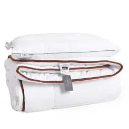 Набір MirSon вовна №9553 Gold Silk Wool зима ковдра 140х205 см + подушка білий (2200010806366)