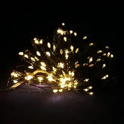 Гірлянда Роса 10м USB 100 LED на зеленій проволоці Теплий білий