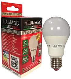 Лампа LED A60 7W E27 4000K 630Lm LU-A60-07274 ТM LUMANO 