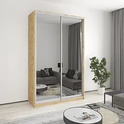 Шкаф-купе двухдверный MebelStar Комбо AL 2 Зеркала 150x60x240 см Дуб тахо (MBS-4204)