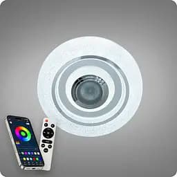 Люстра світлодіодна 517 Dlight RGB з пультом і колонкою 45Вт Білий (02147) - мініатюра 8