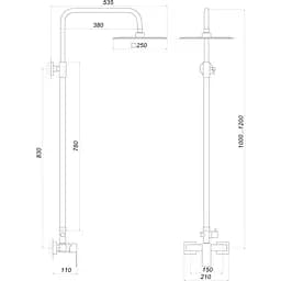 Душова система Globus Lux Sicilia SBQ-SH-105 - мініатюра 5