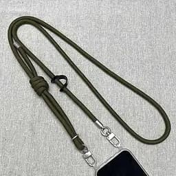 Шнурок із двома кріпленнями (8 мм) 150 см Army Green - мініатюра 2