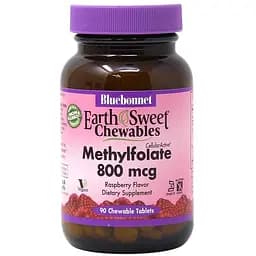 Вітаміни та мінерали Bluebonnet Nutrition Earth Sweet Chewables Methylfolate 800 mcg, 90 жувальних таблеток