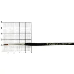 Пензель колонок круглий Classic 3007R №1 коротка ручка Kolos