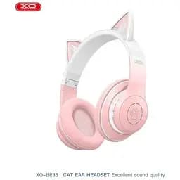 Бездротові навушники XO BE38 Cats Ear з вушками кота Гарнітура стерео рожева - мініатюра 6