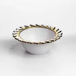 Тарелка глубокая Yiwu Tiffany фарфоровая 25.5 см сервировочная для подачи первых блюд салатов ML2006