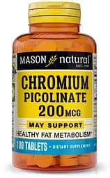 Вітаміни та мінерали Mason Natural Chromium Picolinate 200 mcg, 100 таблеток