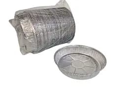 Алюмінієва форма кругла харчова T62L з кришкою об'єм 1450 мл 100 шт.