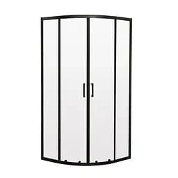 Душевая кабина без поддона Mixxus Premium Diverse SC01-90x90x195-TR Black прозрачное стекло 5 мм MI6860, Черный матовый, Универсальная, прозрачная