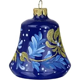 Ялинкова прикраса Санта Шоп Дзвіночок льодяний скло (4820001165524)