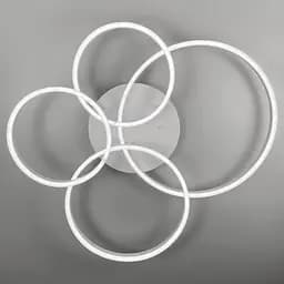 Сучасний LED світильник на 4 кільця у білому корпусі | Арт. A 55021/4 WT | Line F