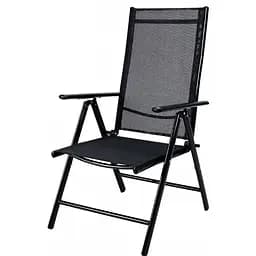 Раскладной стул с регулируемой спинкой Черный