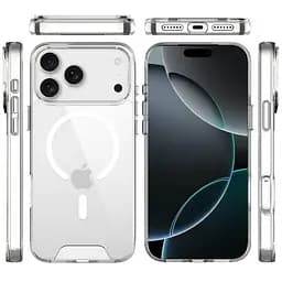 Чохол TPU Space Case with MagSafe для Apple iPhone 17 Pro (6.3) Прозорий - мініатюра 3