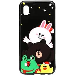 Чехол-накладка Toto Cartoon Print Glass Case Samsung Galaxy A10 Line friends all about