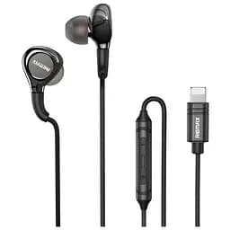 Навушники Remax RM-655i Lightning Metal Wired Earphone for Music & Call чорні - мініатюра 4