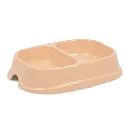 Миска Priroda Модерн №1 Дует для котів пластикова 400 мл рожево-бежева