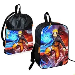 Шкільний рюкзак дитячий Аніме Наруто + Сумка для взуття спортивної форми рюкзак-мішок для хлопчика (01785)