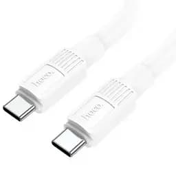 Кабель для заряджання HOCO X84 Solid Type-C to Type-C 1м charging, струм до 3A 60W Білий (52866)