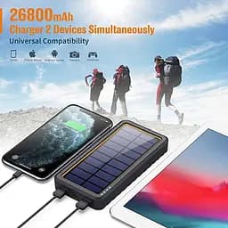 Портативна батарея Solar Power Bank 26800mAh HX160S6 Сонячний зарядний пристрій - мініатюра 3