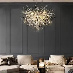 Люстра в корпусе хром со стеклянными подвесами Ø 60 см Ст. Y 69/D600 CH | Line F