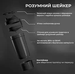 Шейкер спортивний SmartShake Original2GO One 800 мл Light Pink (10581202) - мініатюра 4